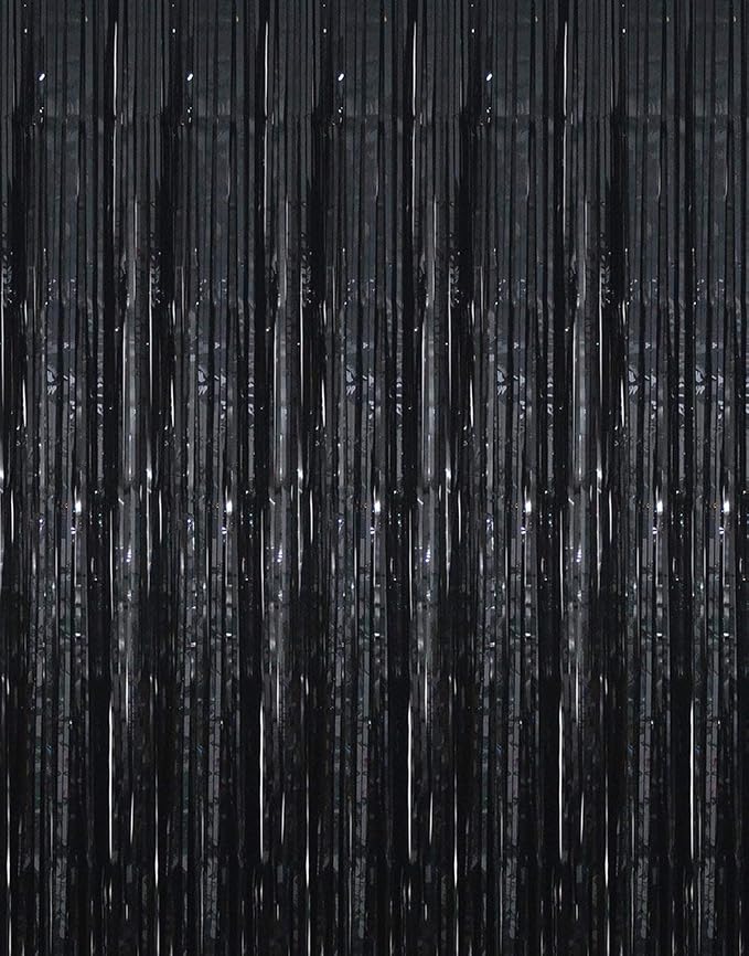 GOER 3.2 ft x 9.8 ft Black Photo Backdrop Party Streamers by GOER
