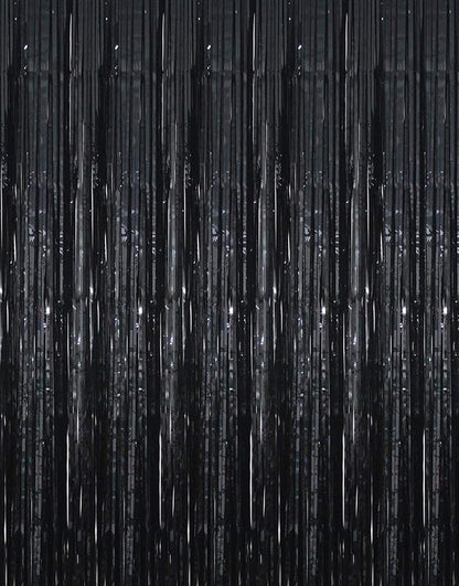 GOER 3.2 ft x 9.8 ft Black Photo Backdrop Party Streamers by GOER