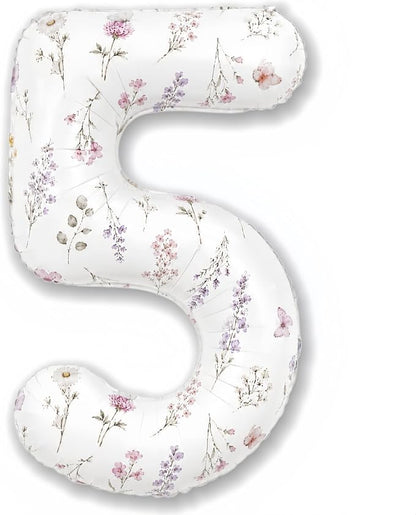 Flower 5 Balloons, Wildflower 5 Balloon Number by Froova