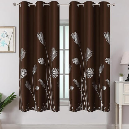 Brown Blackout Curtains 63 Inches Long by ESTELARTEXTILER