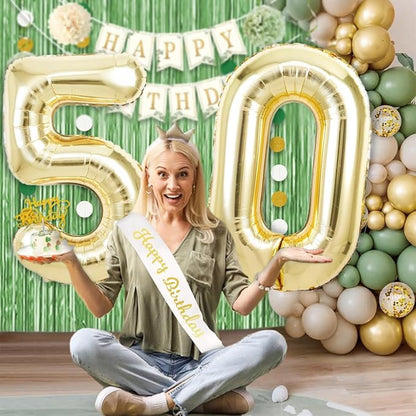 Light Gold 60 Balloon Numbers, 40 Inch Large 60th Birthday Balloons, Helium - Image 5