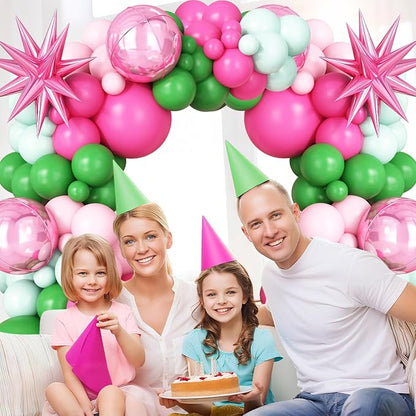 Pink Green Balloon Arch Garland Kit - Image 4
