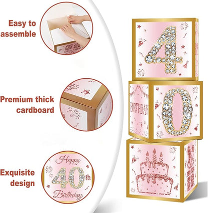 DataMoon 40th Birthday Decorations Boxes - Image 6