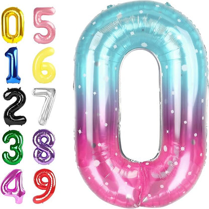 Number Balloons 40 Inch Silver 9 Balloon by Argthjy