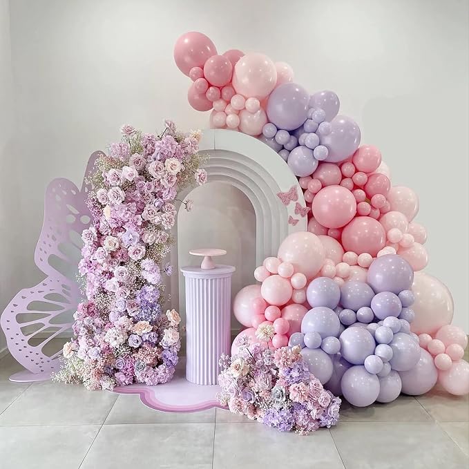 FOTIOMRG 110pcs Light Pink Balloon Garland Arch Kit, 18-12-10-5 inch Pink Latex - Image 4