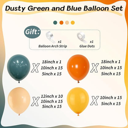 Here Comes the Son Balloon Arch Garland Kit, Slate Blue and Beige Balloon - Image 2