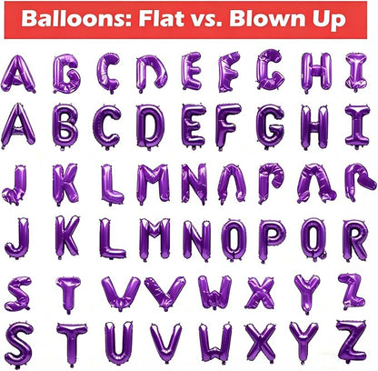 52 Pcs Purple Letter Balloons, Custom 2 Set A-Z Set - Image 4