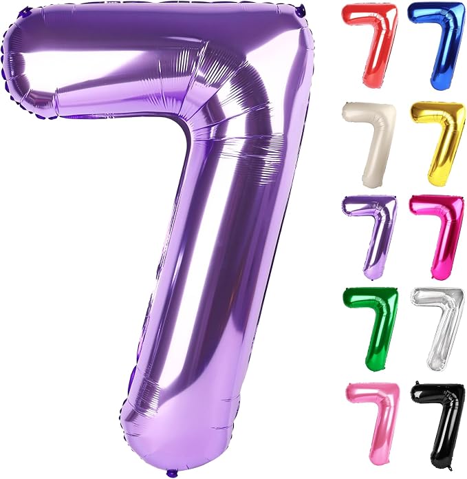 Purple Number 7 Balloon 40 Inch by IWERP