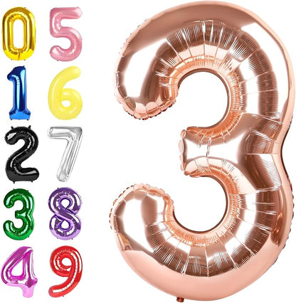 Number Balloons 40 Inch Rose Gold 2 Balloon by Argthjy