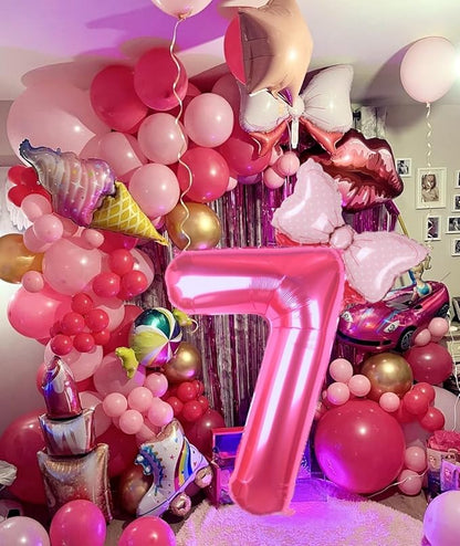 40 inch Pink Number 7 Balloon - Image 4