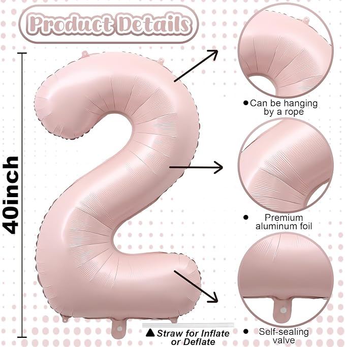 Light Pink 21st Birthday Balloon - Image 2