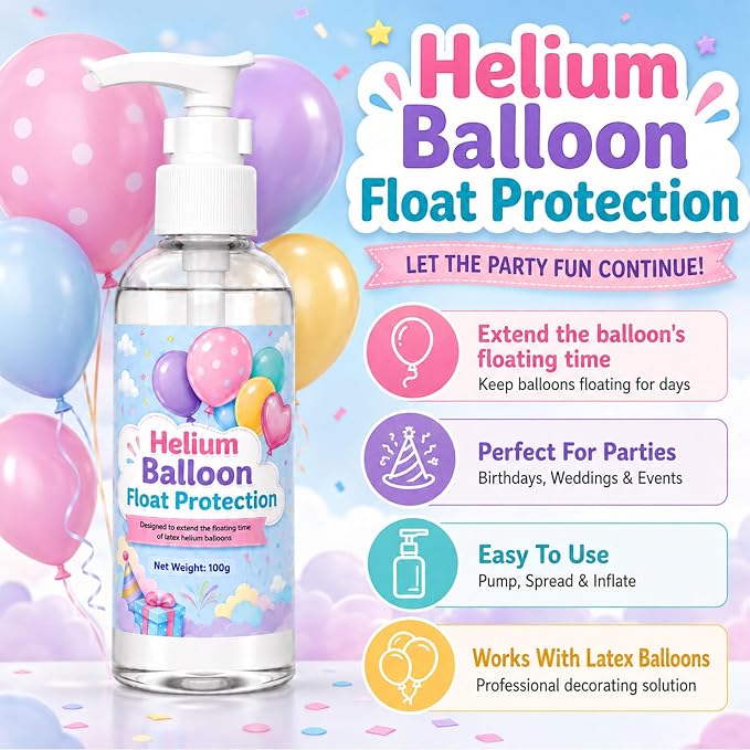 200ml High Float for Balloons, Helium Fluid Extends Float Time | Effective - Image 2