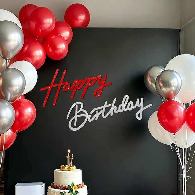 TONIFUL Happy Birthday Sign for Backdrop by TONIFUL