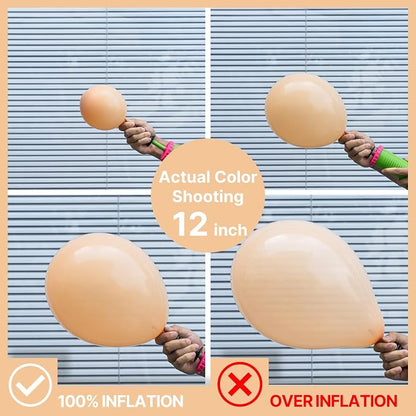 PartyWoo Nude Balloons 50pcs Apricot Boho Fall Neutral Color | 12 Inch Balloons - Image 4