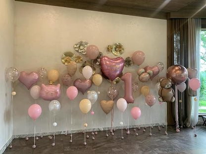 4 Balloon - Pastel Pink Birthday Number Balloons, 40 Inch Decorations | Pastel - Image 9
