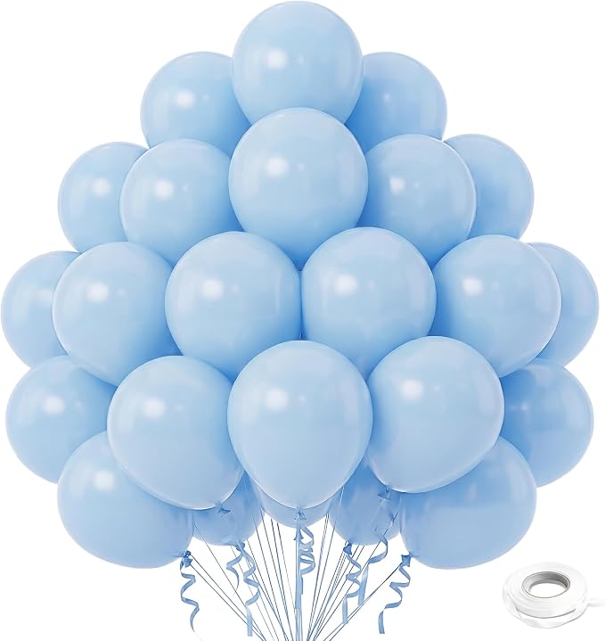 Light Blue Balloons, Baby Shower, Anniversary, Graduation, Wedding Decorations by GoldenParty