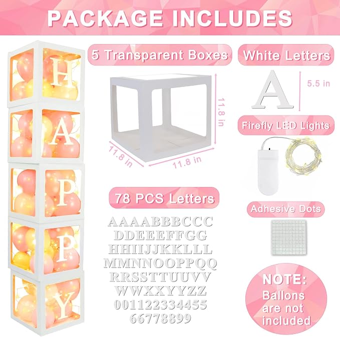 Ledido Transparent Balloon Boxes - Image 3