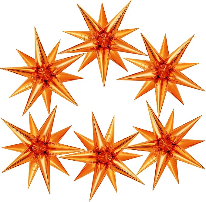 72 Pcs Star Balloons Foil Explosion Balloons Magic 12 Point Star Cone Balloon by Unknown
