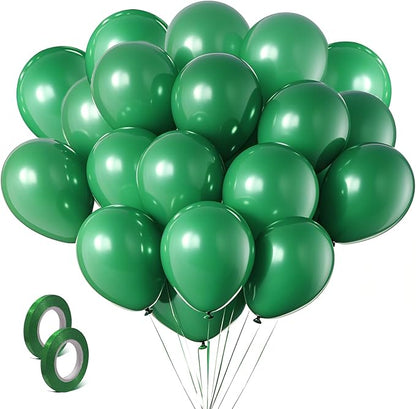 Green Balloons Dark Green Birthday Decorations 100 Pack 12 inch Round Party by BOMSI