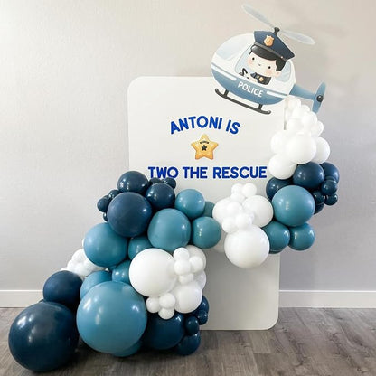 Dusty Blue and Green Balloons, 12 Inch Balloon Set - Image 8