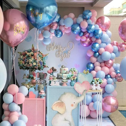 Pink and Blue Balloon Arch Kit, Birthday Decoration - Image 4