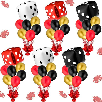 Civaner Casino Party Balloons Stand Kit 6 Sets, and Yellow by Civaner