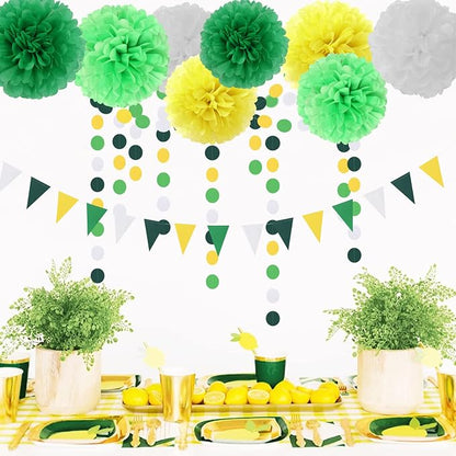 Yellow Green White Party Decorations - Image 7