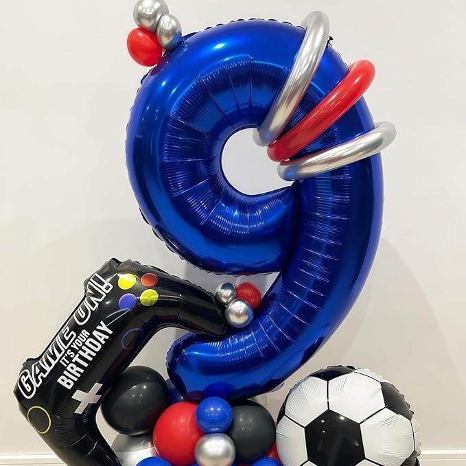 Navy Blue 16 Balloon Number, 40 Inch Number 16 Balloon Big Dark Blue Foil Mylar - Image 2