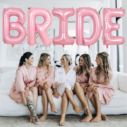 40 Inch Pastel Pink BRIDE Balloons Bachelorette - Image 4