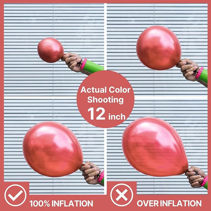 PartyWoo Metallic Pink Balloons 140pcs Chrome Hot Pink Magenta Fuchsia | 18 12 - Image 3