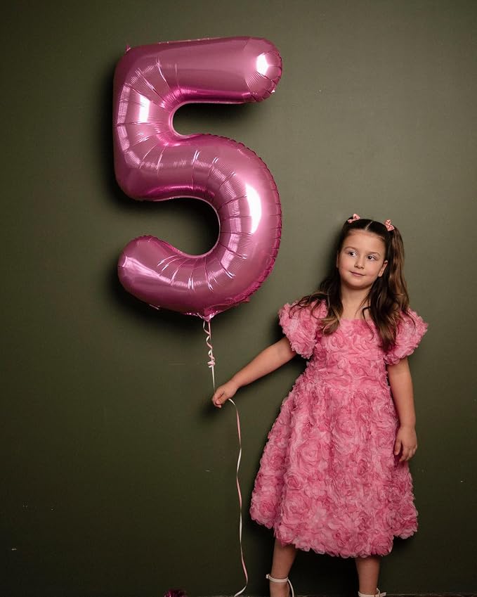 2 Balloon - Pink Birthday Number Balloons, 40 Inch Decorations Men Women | Pink - Image 8