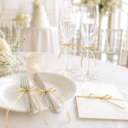 KINGLAKE Champagne Gold Satin Ribbon - Image 6