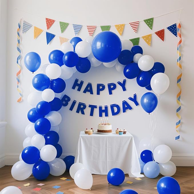 Blue Balloons Blue Party Decorations 10 Pack 36 inch Round Royal Blue Balloons - Image 3