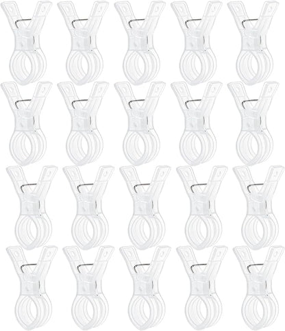 Balloon Arch Clips, 20 Pack 3.5 Inch Transparent Plastic Clips by Kreapa
