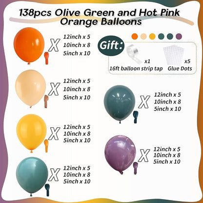 144PCS Rainbow Balloon Arch Kit, Mustard Yellow Beige Balloons - Image 2
