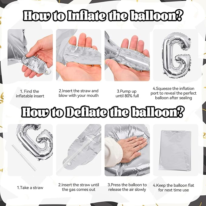 Biapian 40 Inch GRAD Balloons, 'GRAD' Party Balloons Foil - Image 8