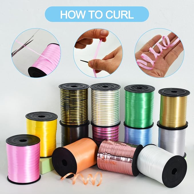 TONIFUL 500 Yards Curling Ribbon-Balloon Ribbon-Balloon String - Image 3
