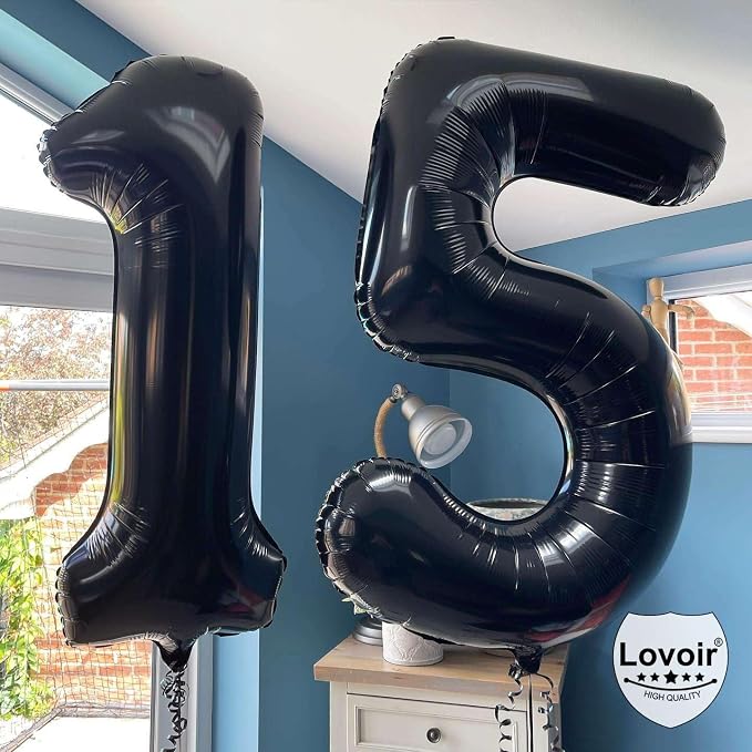 Black 11 Number Balloons, 40 Inch Giant Number 11 Balloons Foil Mylar Helium - Image 5