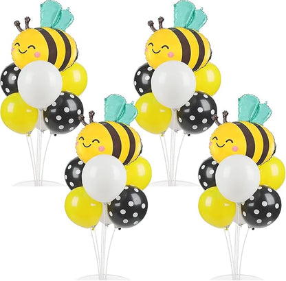 4 Sets Bee Baby Shower Party Balloons Stand Kit by Naozinebi