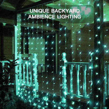 Curtain Lights for Christmas, 200 Led 6.5ft x 6.5ft Hanging String Lights - Image 5