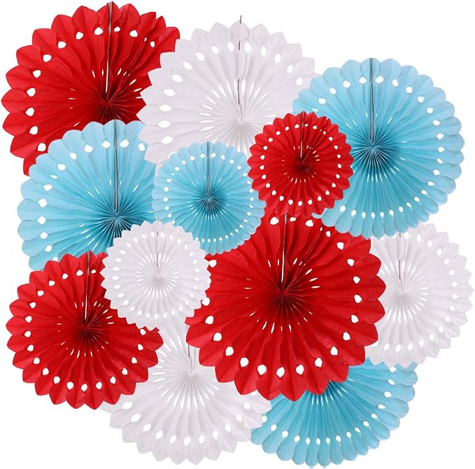 ZOOYOO Hanging Paper Fans Party Decorations, Ceiling Decor by ZOOYOO