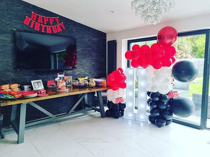 Red White Black Balloons Arch Kit - Image 8