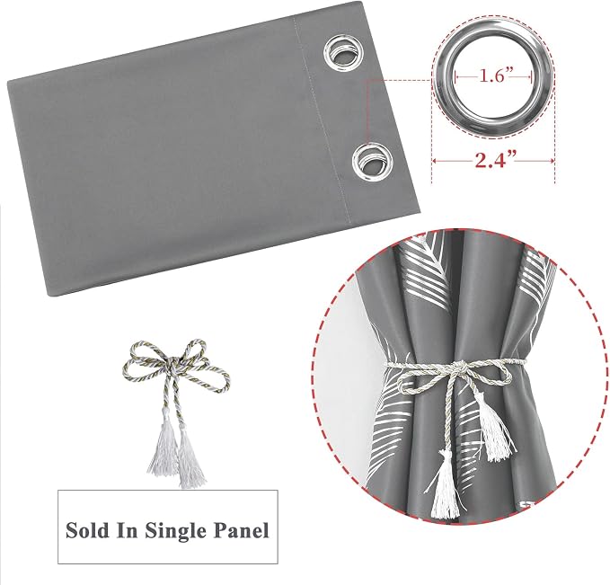 Sliding Glass Door Curtain 80W x 84L Inch Thermal Insulated Blackout Curtain 84 - Image 7
