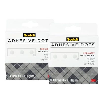 Scotch Adhesive Dots, 300 Dots/Pack, Easy Dispensing, Photo-Safe by Unknown
