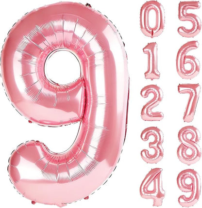 40 Inch Number 9 Balloons for 9th Birthday Party Decorations, 0-100 Jewelry by FOBELEC