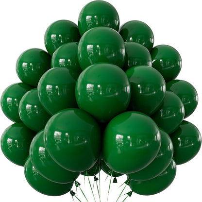 Dark Green Balloons, Forest Green Balloons by Adeyoo
