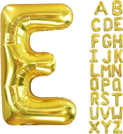 40 Inch Letter Foil Balloons Gold by Aeniaza