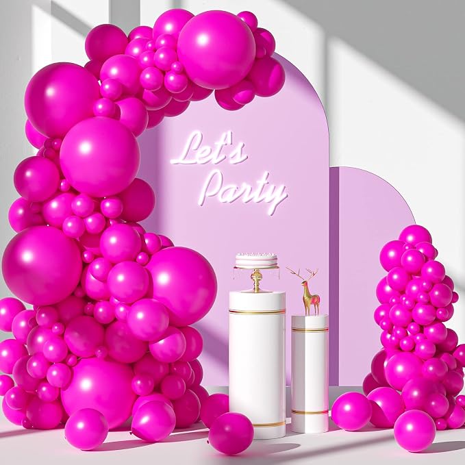 110pcs Hot Pink Balloon Arch Kit by FOTIOMRG