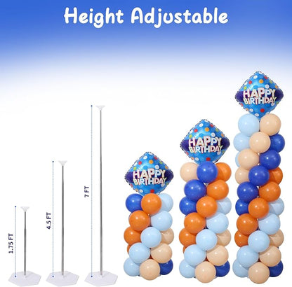 Blue and Orange Balloon Column Stand Kit Set of 2 - Image 6
