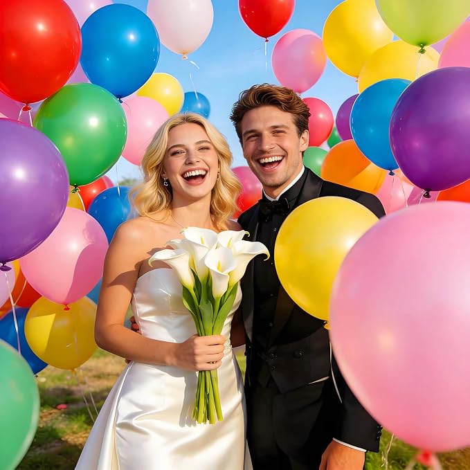 KUULBELA Rainbow Balloons 110 Pack 12 Inch Assorted Color Ballons Helium Latex - Image 4